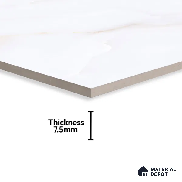 Marble Wall Tile TL 05998 B 7619 D Dark 2 ft x 1 ft Ceramic Glossy Finish - 7.5 mm | Suitable For Kitchen, Bathroom (Sample)