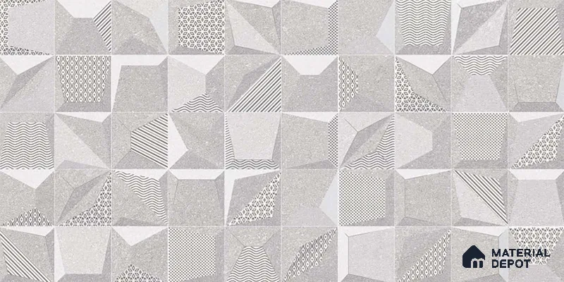 3D Wall Tile TL 05992 6111 HL A Highlighter 2 ft x 1 ft Ceramic Matte Finish - 7.5 mm | Suitable For Kitchen, Bathroom