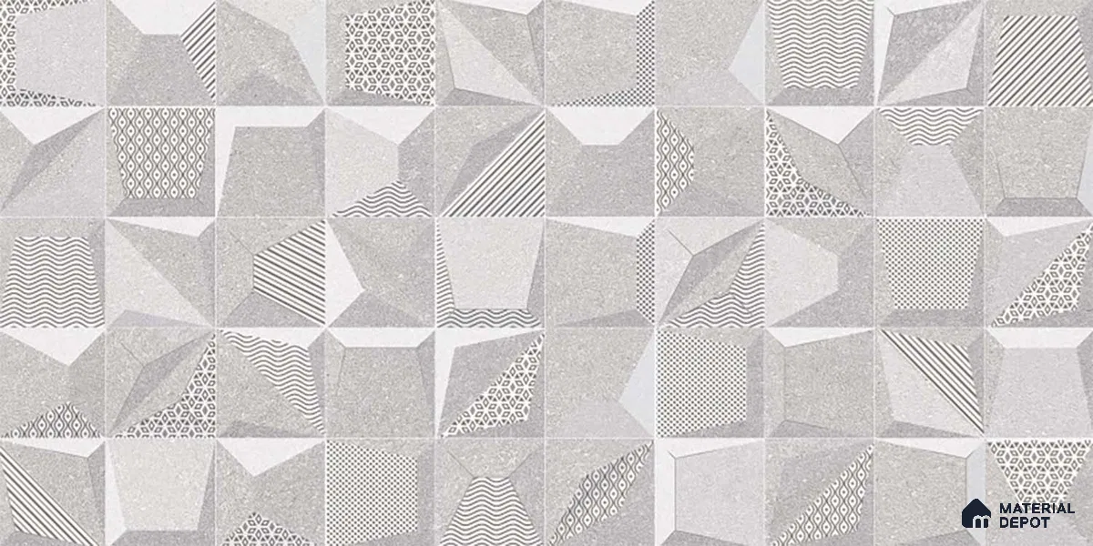 3D Wall Tile TL 05992 6111 HL A Highlighter 2 ft x 1 ft Ceramic Matte Finish - 7.5 mm | Suitable For Kitchen, Bathroom