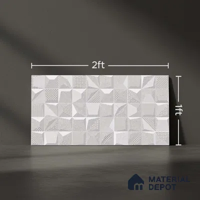 3D Wall Tile TL 05992 6111 HL A Highlighter 2 ft x 1 ft Ceramic Matte Finish - 7.5 mm | Suitable For Kitchen, Bathroom