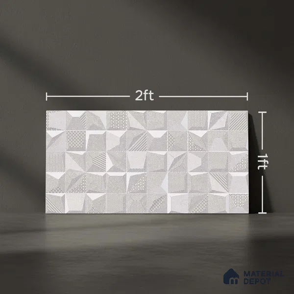 3D Wall Tile TL 05992 6111 HL A Highlighter 2 ft x 1 ft Ceramic Matte Finish - 7.5 mm | Suitable For Kitchen, Bathroom