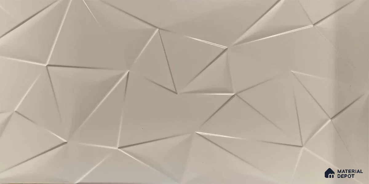 3D Wall Tile TL 05289 Splendore Trina Illusions Light 2 ft x 1 ft Ceramic Matte Finish - 9 mm | Suitable for Kitchen, Bathroom & Balcony Walls (Sample)