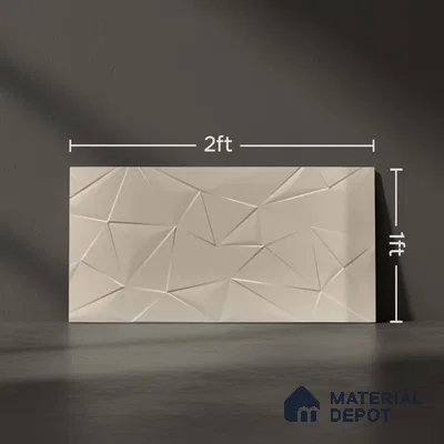 3D Wall Tile TL 05289 Splendore Trina Illusions Light 2 ft x 1 ft Ceramic Matte Finish - 9 mm | Suitable for Kitchen, Bathroom & Balcony Walls (Sample)