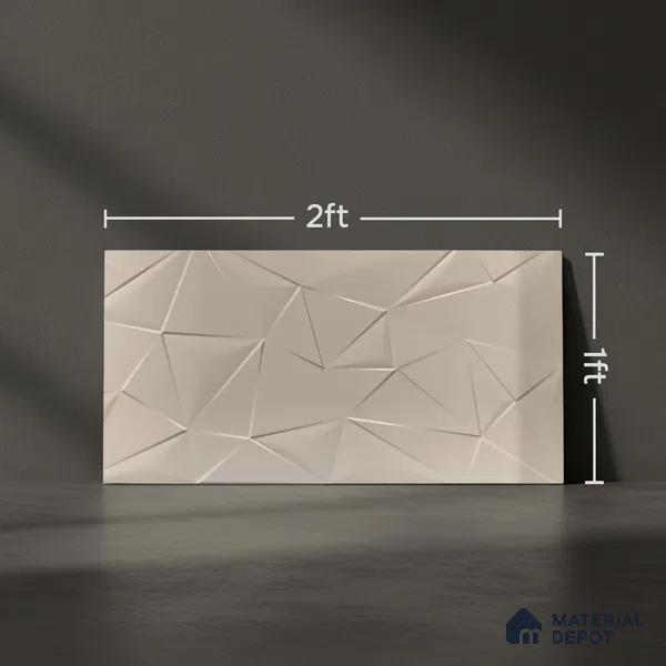 3D Wall Tile TL 05289 Splendore Trina Illusions Light 2 ft x 1 ft Ceramic Matte Finish - 9 mm | Suitable for Kitchen, Bathroom & Balcony Walls (Sample)