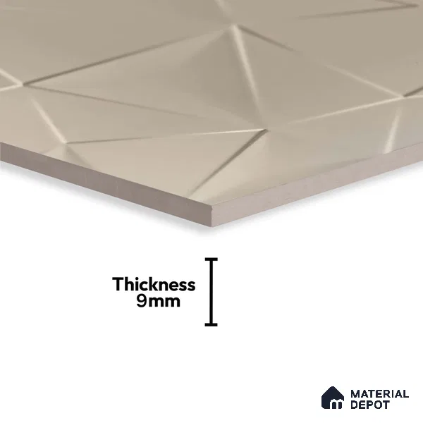 3D Wall Tile TL 05289 Splendore Trina Illusions Light 2 ft x 1 ft Ceramic Matte Finish - 9 mm | Suitable for Kitchen, Bathroom & Balcony Walls (Sample)