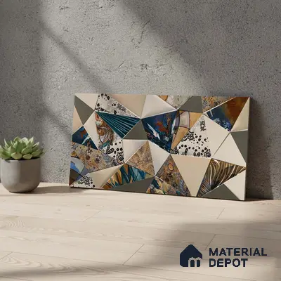 3D Wall Tile TL 05289 B Splendore Trina Illusions Highlighter 2 ft x 1 ft Ceramic Matte Finish - 9 mm | Suitable for Kitchen, Bathroom & Balcony Walls