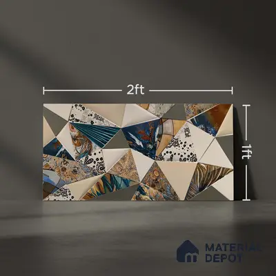 3D Wall Tile TL 05289 B Splendore Trina Illusions Highlighter 2 ft x 1 ft Ceramic Matte Finish - 9 mm | Suitable for Kitchen, Bathroom & Balcony Walls