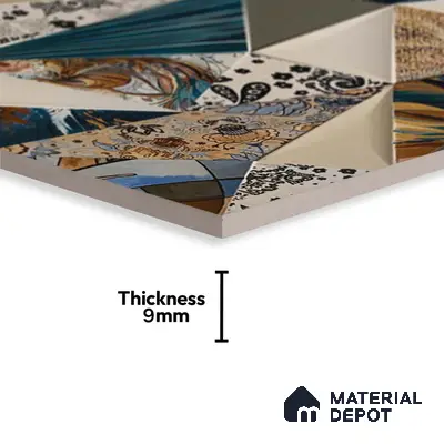 3D Wall Tile TL 05289 B Splendore Trina Illusions Highlighter 2 ft x 1 ft Ceramic Matte Finish - 9 mm | Suitable for Kitchen, Bathroom & Balcony Walls