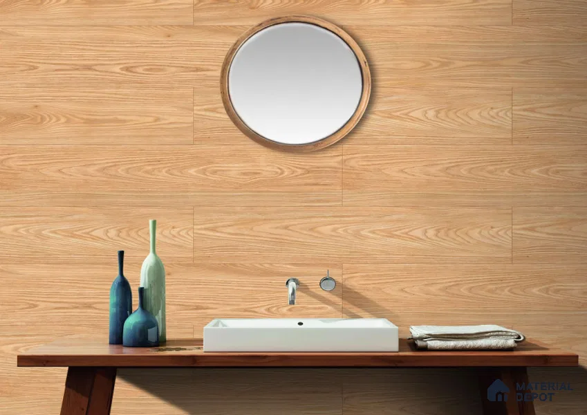 Wood Floor & Wall Tile TL 07506 4 ft x 0.65 ft Vitrified Matte Finish - 9 mm | 2-3 mm Spacer is Mandatory (Sample)