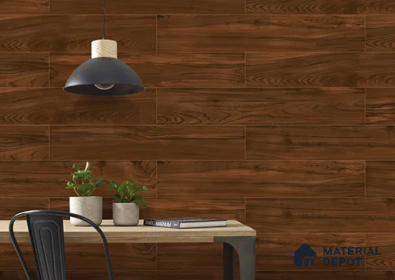 Wood Floor & Wall Tile TL 07512 B 4 ft x 0.65 ft Vitrified Matte Finish - 9 mm | 2-3 mm Spacer is Mandatory (Sample)