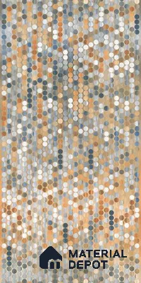 Mosaic Wall Tile TL 09190 Mirac Beige 4 ft x 2 ft Dazzle Finish Vitrified Tile - 9 mm | 1 Random Design | Suitable For Living Room, Bedroom, Dining Area