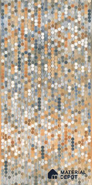 Mosaic Wall Tile TL 09190 Mirac Beige 4 ft x 2 ft Dazzle Finish Vitrified Tile - 9 mm | 1 Random Design | Suitable For Living Room, Bedroom, Dining Area
