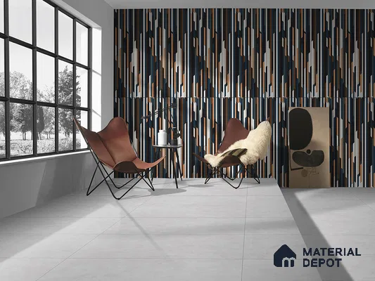 Patterned Wall Tile TL 09192 Oregon Flint 4 ft x 2 ft Dazzle Finish Vitrified Tile - 9 mm | 1 Random Design | Suitable For Living Room, Bedroom, Dining Area