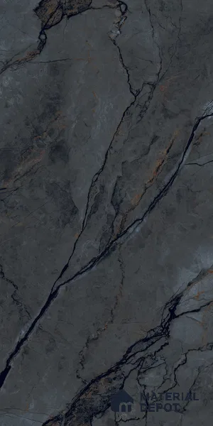 Marble Floor & Wall Tile TL 09191 Silvamen Dark Gluv 4 ft x 2 ft Dazzle Finish Vitrified Tile - 9 mm | 5 Random Design | Suitable For Living Room, Bedroom, Dining Area