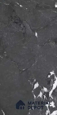 Marble Floor & Wall Tile TL 09179 Scion Nero 4 ft x 2 ft Dazzle Finish Vitrified Tile - 9 mm | 7 Random Design | Suitable For Living Room, Bedroom, Dining Area
