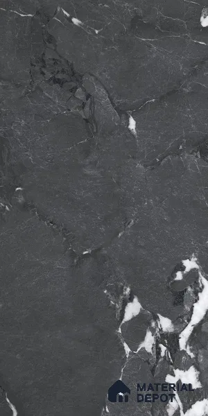 Marble Floor & Wall Tile TL 09179 Scion Nero 4 ft x 2 ft Dazzle Finish Vitrified Tile - 9 mm | 7 Random Design | Suitable For Living Room, Bedroom, Dining Area