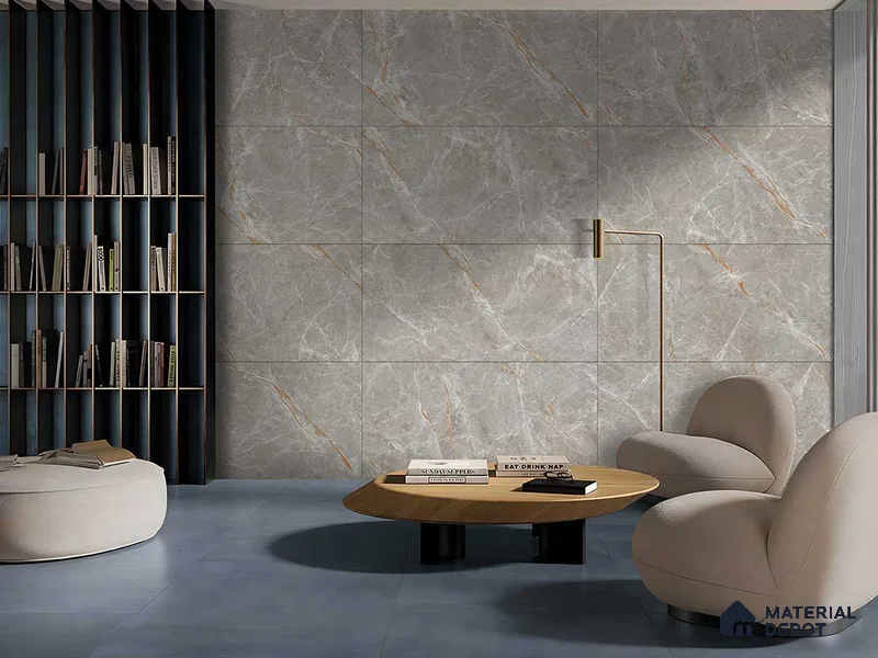 Marble Floor & Wall Tile TL 09214 Nesya Verde 4 ft x 2 ft Dazzy Finish Vitrified Tile - 9 mm | 10 Random Design | Suitable For Living Room, Bedroom, Dining Area