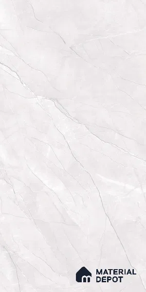 Marble Floor & Wall Tile TL 09213 Vezin Bianco Ting 4 ft x 2 ft Dazzy Finish Vitrified Tile - 9 mm | 6 Random Design | Suitable For Living Room, Bedroom, Dining Area