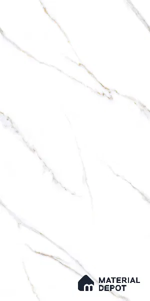 Marble Floor & Wall Tile TL 09212 Zion White Ting 4 ft x 2 ft Dazzy Finish Vitrified Tile - 9 mm | 8 Random Design | Suitable For Living Room, Bedroom, Dining Area