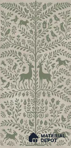 Handmade Third Fired Wall Tile TL 13342 Forest Folk Olive 4 ft x 2 ft Matte Finish Fullbody Vitrified Tile - 9 mm | Suitable For Living Room, Bedroom, Dining Area