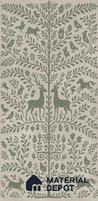 Handmade Third Fired Wall Tile TL 13342 B Forest Folk Maroon 4 ft x 2 ft Matte Finish Fullbody Vitrified Tile - 9 mm | Suitable For Living Room, Bedroom, Dining Area