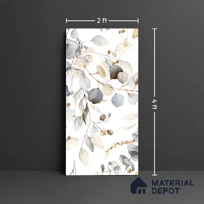 Floral Wall Tile TL 09272 Satuario Brasiliano Decore 4 ft x 2 ft Fusion Finish Vitrified Tile - 9 mm | 1 Random Design | Suitable for Bathroom, Accent/Feature Wall, Foyer