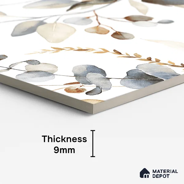 Floral Wall Tile TL 09272 Satuario Brasiliano Decore 4 ft x 2 ft Fusion Finish Vitrified Tile - 9 mm | 1 Random Design | Suitable for Bathroom, Accent/Feature Wall, Foyer