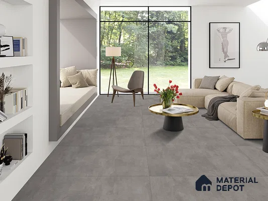 Marble Floor & Wall Tile TL 09279 Ibiza Grey 4 ft x 2 ft Fusion Finish Vitrified Tile - 9 mm | 5 Random Design | Suitable For Living Room, Bedroom, Dining Area