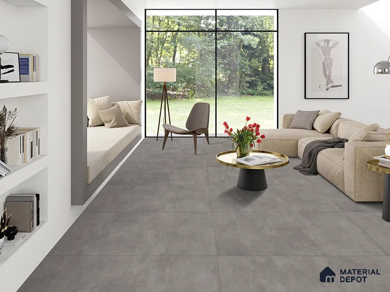 Marble Floor & Wall Tile TL 09279 Ibiza Grey 4 ft x 2 ft Fusion Finish Vitrified Tile - 9 mm | 5 Random Design | Suitable For Living Room, Bedroom, Dining Area