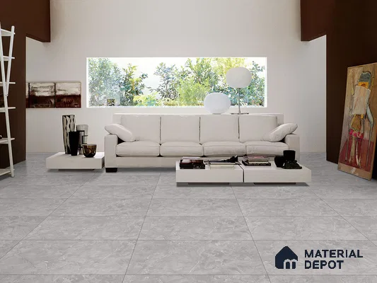 Marble Floor & Wall Tile TL 09280 Coloso Gris 4 ft x 2 ft Fusion Finish Vitrified Tile - 9 mm | 5 Random Design | Suitable For Living Room, Bedroom, Dining Area