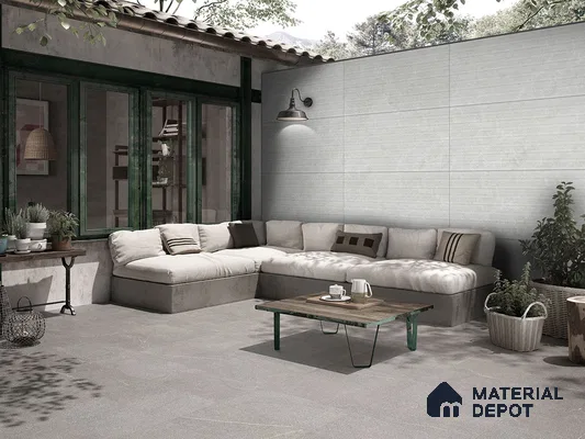 Punch Floor & Wall Tile TL 09266 Pulse Gris Glit Wave 4 ft x 2 ft Fusion Finish Vitrified Tile - 9 mm | 6 Random Design | Suitable For Living Room, Bedroom, Dining Area