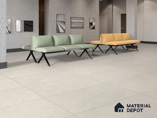 Marble Floor & Wall Tile TL 09261 Pulse Crema Glit 4 ft x 2 ft Fusion Finish Vitrified Tile - 9 mm | 6 Random Design | Suitable For Living Room, Bedroom, Dining Area
