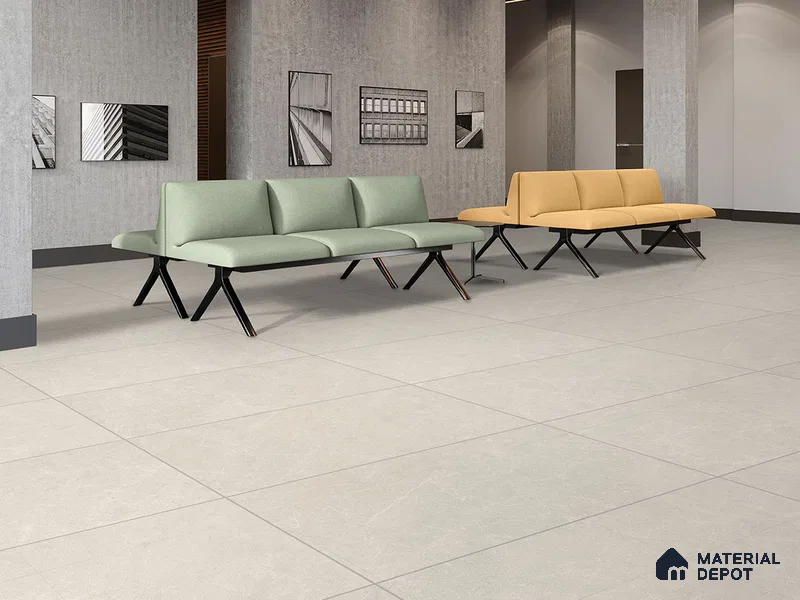 Marble Floor & Wall Tile TL 09261 Pulse Crema Glit 4 ft x 2 ft Fusion Finish Vitrified Tile - 9 mm | 6 Random Design | Suitable For Living Room, Bedroom, Dining Area