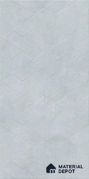 Marble Floor & Wall Tile TL 09267 Castella Mint Hexa 4 ft x 2 ft Fusion Finish Vitrified Tile - 9 mm | 7 Random Design | Suitable For Living Room, Bedroom, Dining Area