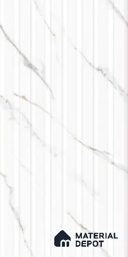 Marble Floor & Wall Tile TL 09258 Zion White Glit Wave 4 ft x 2 ft Fusion Finish Vitrified Tile - 9 mm | 8 Random Design | Suitable For Living Room, Bedroom, Dining Area