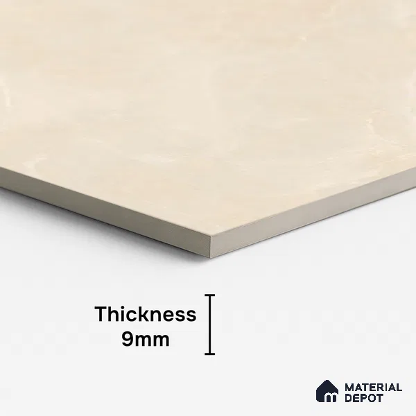 Marble Floor & Wall Tile TL 10301 Desert Beige 4 ft x 2 ft Glossy Finish Vitrified Tile - 9 mm | 4 Random Design | Suitable For Living Room, Bedroom, Dining Area (Sample)