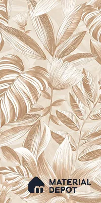 Floral Wall Tile TL 10301 B Desert Beige Decor 4 ft x 2 ft Glossy Finish Vitrified Tile - 9 mm | Suitable for Bathroom, Accent/Feature Wall, Foyer