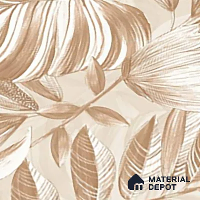 Floral Wall Tile TL 10301 B Desert Beige Decor 4 ft x 2 ft Glossy Finish Vitrified Tile - 9 mm | Suitable for Bathroom, Accent/Feature Wall, Foyer