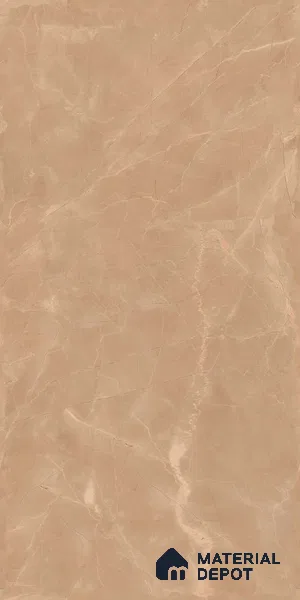 Marble Floor & Wall Tile TL 10301 C Desert Brown 4 ft x 2 ft Glossy Finish Vitrified Tile - 9 mm | 4 Random Design | Suitable For Living Room, Bedroom, Dining Area