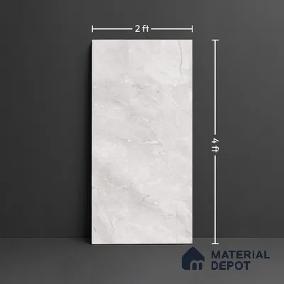 Marble Floor & Wall Tile TL 10282 Espresso Bianco 4 ft x 2 ft Glossy Finish Vitrified Tile - 9 mm | 4 Random Design | Suitable For Living Room, Bedroom, Dining Area