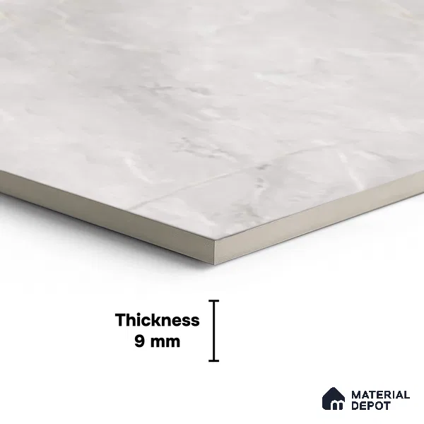 Marble Floor & Wall Tile TL 10282 Espresso Bianco 4 ft x 2 ft Glossy Finish Vitrified Tile - 9 mm | 4 Random Design | Suitable For Living Room, Bedroom, Dining Area