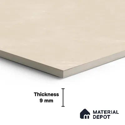 Marble Floor & Wall Tile TL 10304 C Misty Crema 4 ft x 2 ft Glossy Finish Vitrified Tile - 9 mm | 5 Random Design | Suitable For Living Room, Bedroom, Dining Area