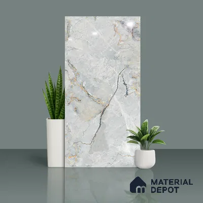 Marble Floor & Wall Tile TL 10299 SGH Florian Blue Endless 4 ft x 2 ft Glossy Finish Vitrified Tile - 9 mm | Suitable For living Room, Bedroom, Bathroom