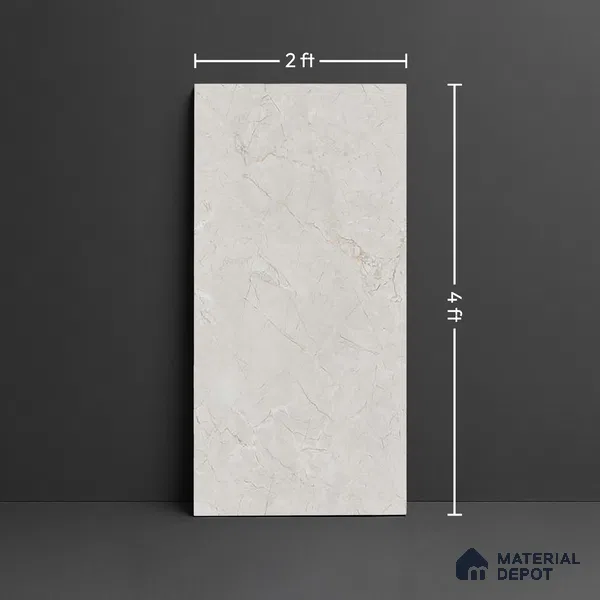 Patterned Floor & Wall Tile TL 09326 Elevate Perla 4 ft x 2 ft Infinia Finish Vitrified Tile - 9 mm | 3 Random Design | Suitable For Living Room, Bedroom, Dining Area