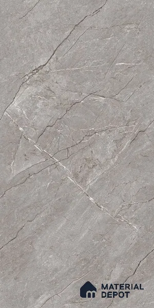 Marble Floor & Wall Tile TL 09307 B Euri Grey 4 ft x 2 ft Glossy Finish Vitrified Tile - 9 mm | 4 Random Design | Suitable For Living Room, Bedroom, Dining Area