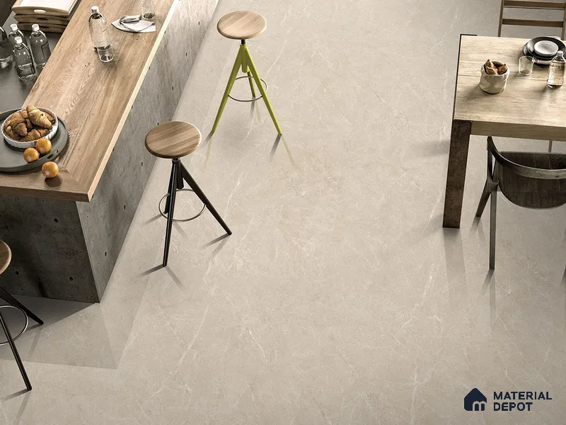 Marble Floor & Wall Tile TL 09312 Grotto Beige 4 ft x 2 ft Infinia Finish Vitrified Tile - 9 mm | 4 Random Design | Suitable For Living Room, Bedroom, Dining Area