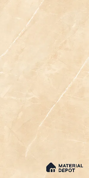 Marble Floor & Wall Tile TL 09316 B Sclera Beige 4 ft x 2 ft Glossy Finish Vitrified Tile - 9 mm | 5 Random Design | Suitable For Living Room, Bedroom, Dining Area