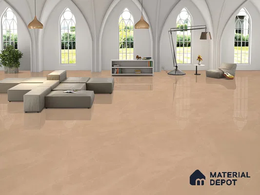 Marble Floor & Wall Tile TL 09324 Versatile Brown 4 ft x 2 ft Infinia Finish Vitrified Tile - 9 mm | 6 Random Design | Suitable For Living Room, Bedroom, Dining Area
