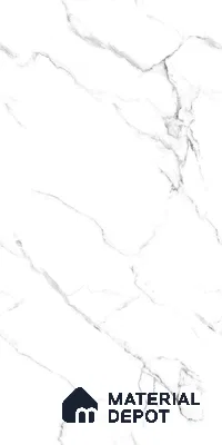 Marble Floor & Wall Tile TL 09319 Wanton Bianco 4 ft x 2 ft Infinia Finish Vitrified Tile - 9 mm | 7 Random Design | Suitable For Living Room, Bedroom, Dining Area