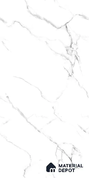 Marble Floor & Wall Tile TL 09319 Wanton Bianco 4 ft x 2 ft Infinia Finish Vitrified Tile - 9 mm | 7 Random Design | Suitable For Living Room, Bedroom, Dining Area